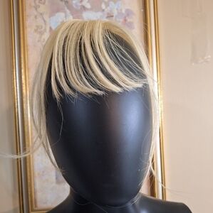 Blonde Human Hair bang topper